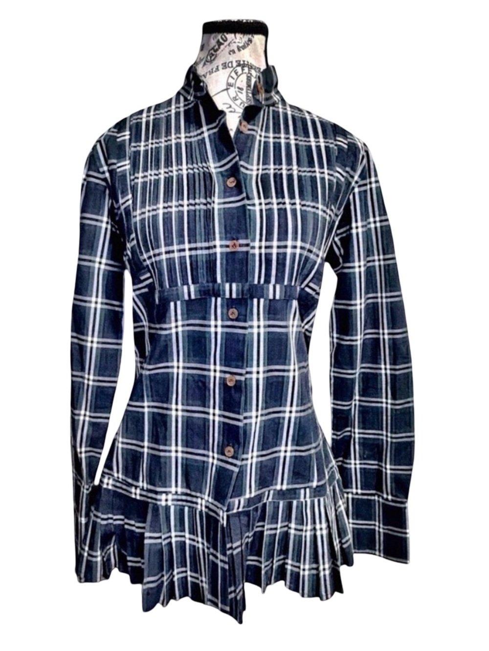Vintage Bell Plaid Tailored Dress | Size 4 | Mid-Century Craftsmanship